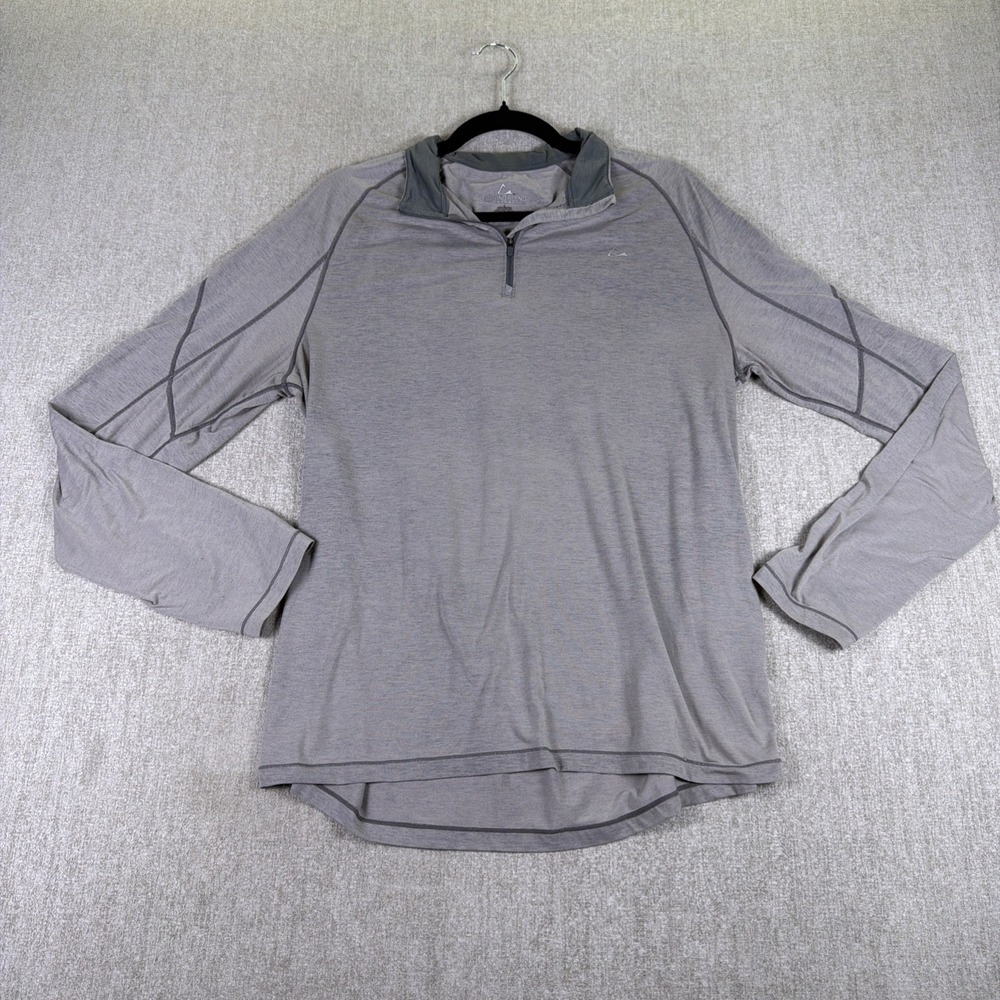 Paradox Merino Blend 1/4 Zip Men‎ Size L Top Base Layer Grey Gorpcore Outdoors